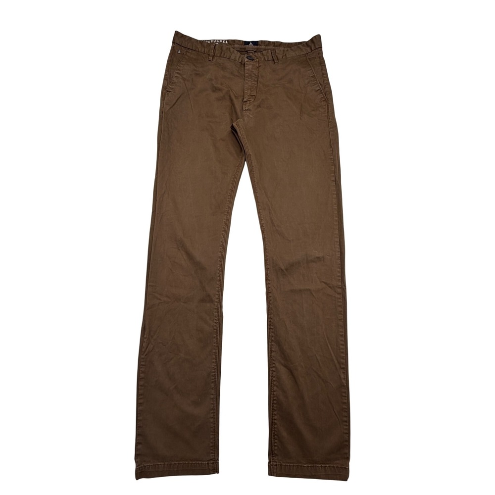 Gaastra Sailmaker Chino Pants Mens 34 Brown Slim Straight Cotton Stretch Casual